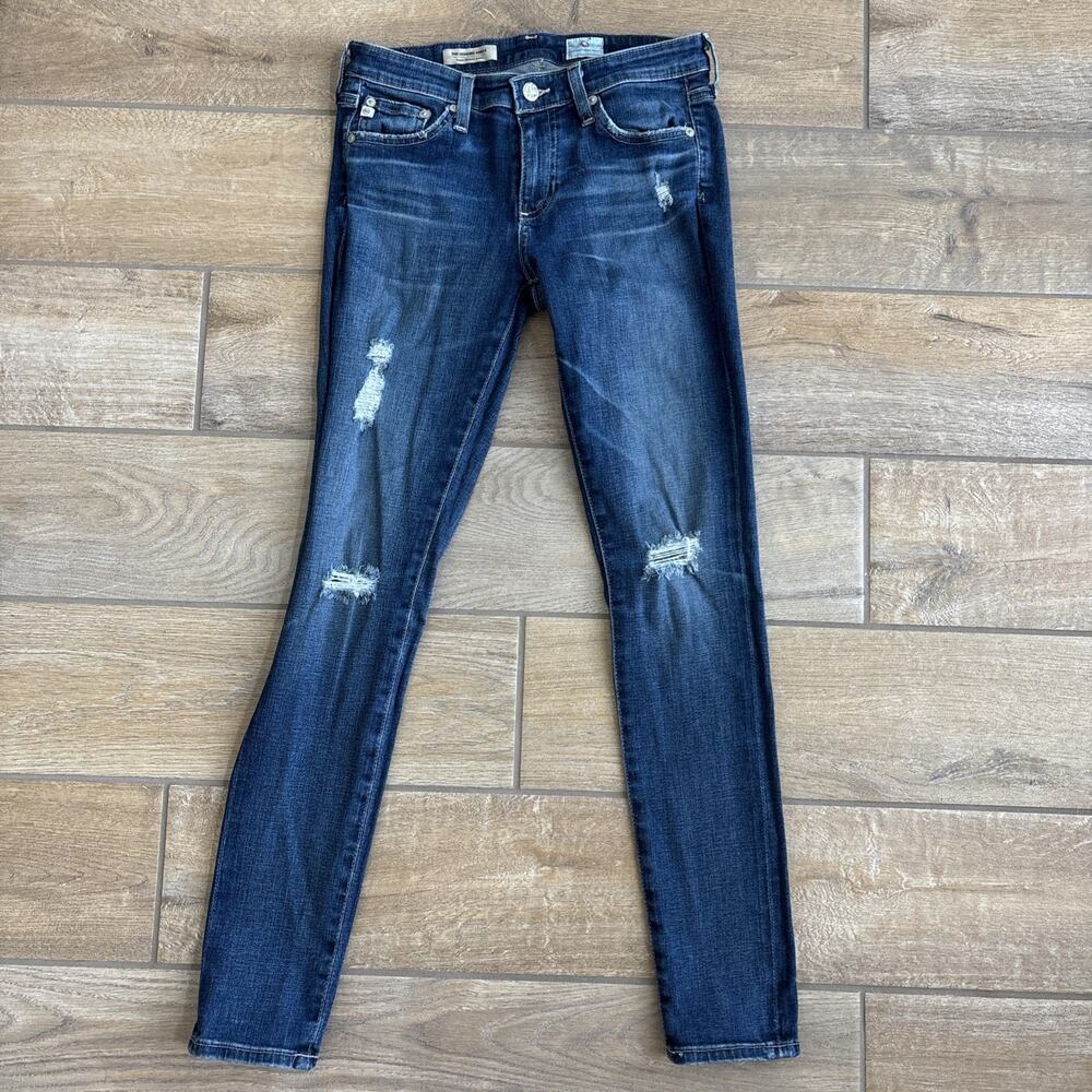 AG Adriano Goldschmied The‎ Legging Ankle Jeans Womens 26 Blue Distressed Skinny